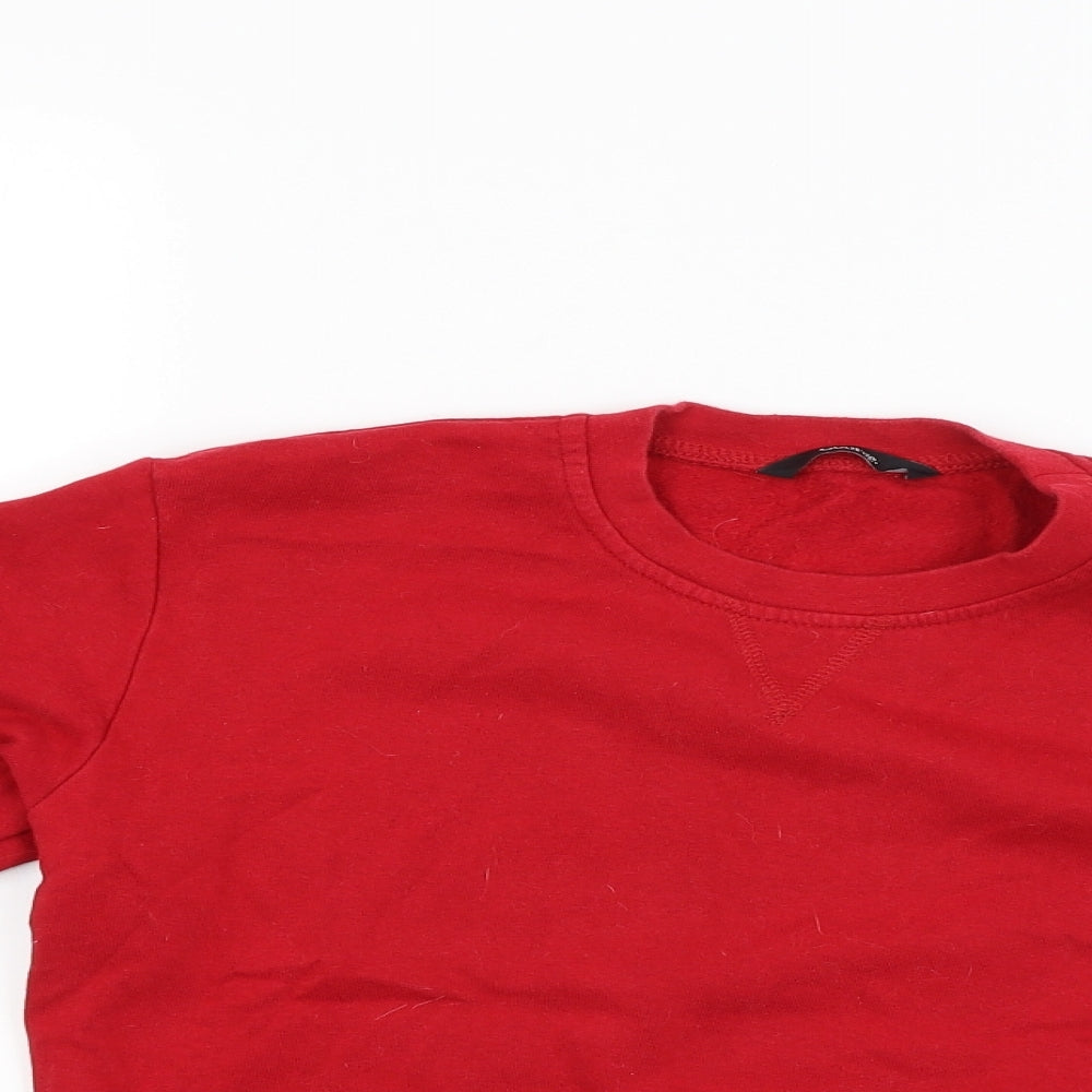 George Boys Red   Pullover Jumper Size 9-10 Years