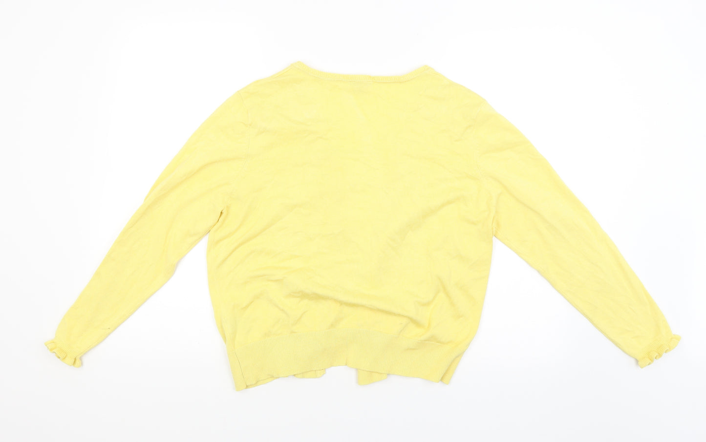 M&Co Womens Yellow   Cardigan Jumper Size 18