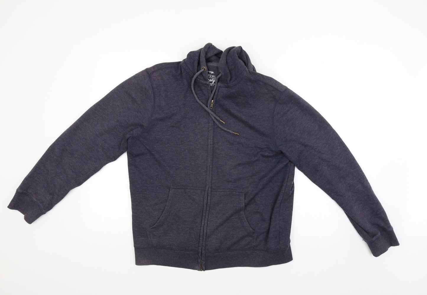 George Mens Blue   Full Zip Hoodie Size M