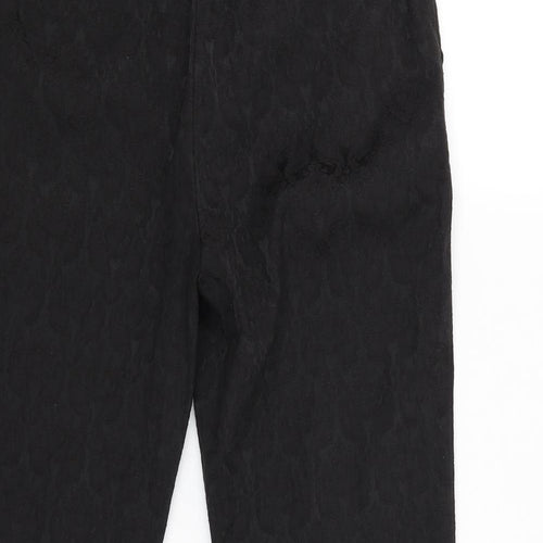 Soon Womens Black Floral  Trousers  Size 10 L25 in
