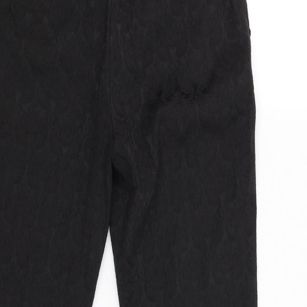 Soon Womens Black Floral  Trousers  Size 10 L25 in