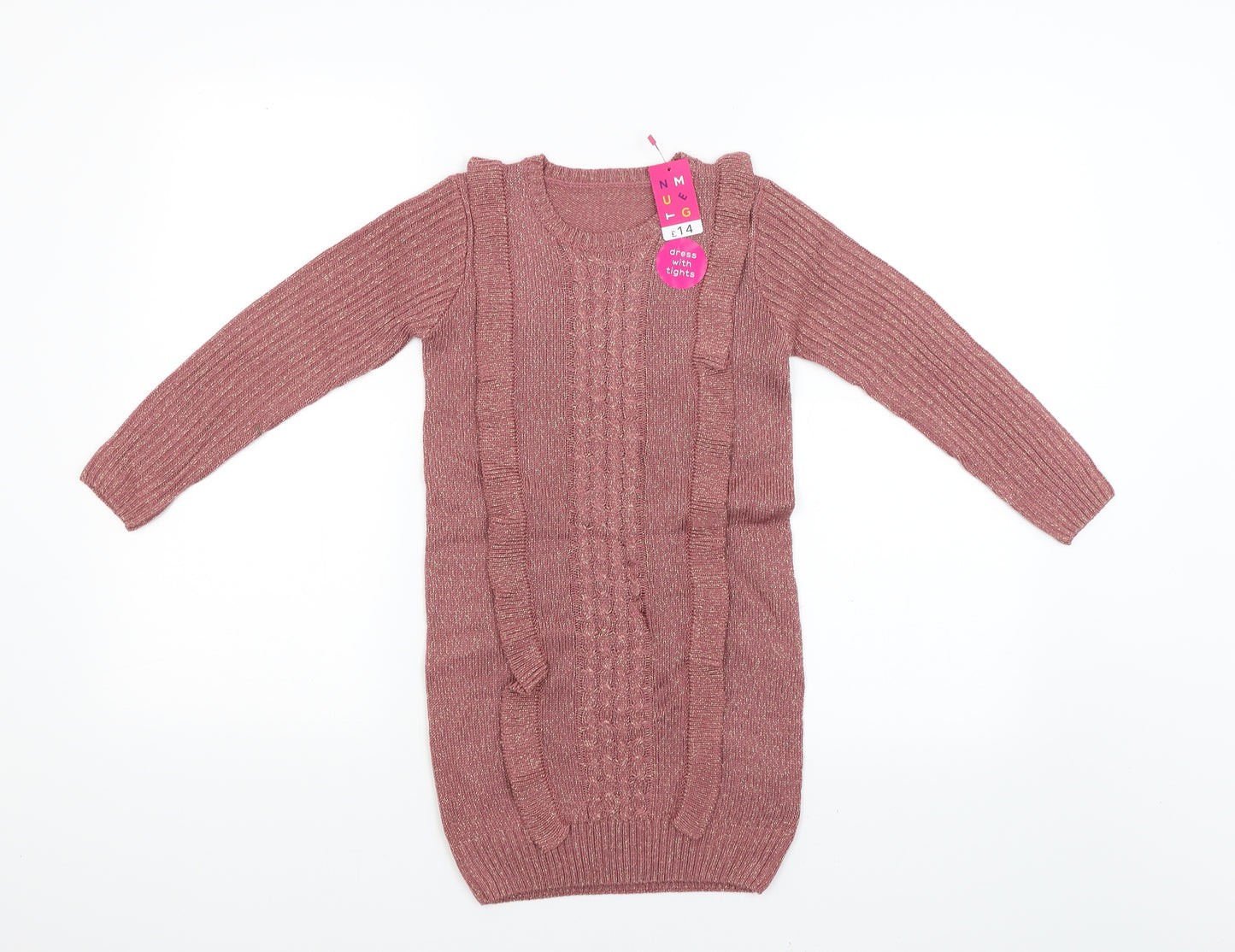 Nutmeg Girls Pink   Pencil Dress  Size 7-8 Years