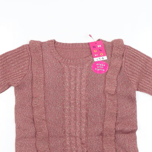 Nutmeg Girls Pink   Pencil Dress  Size 7-8 Years