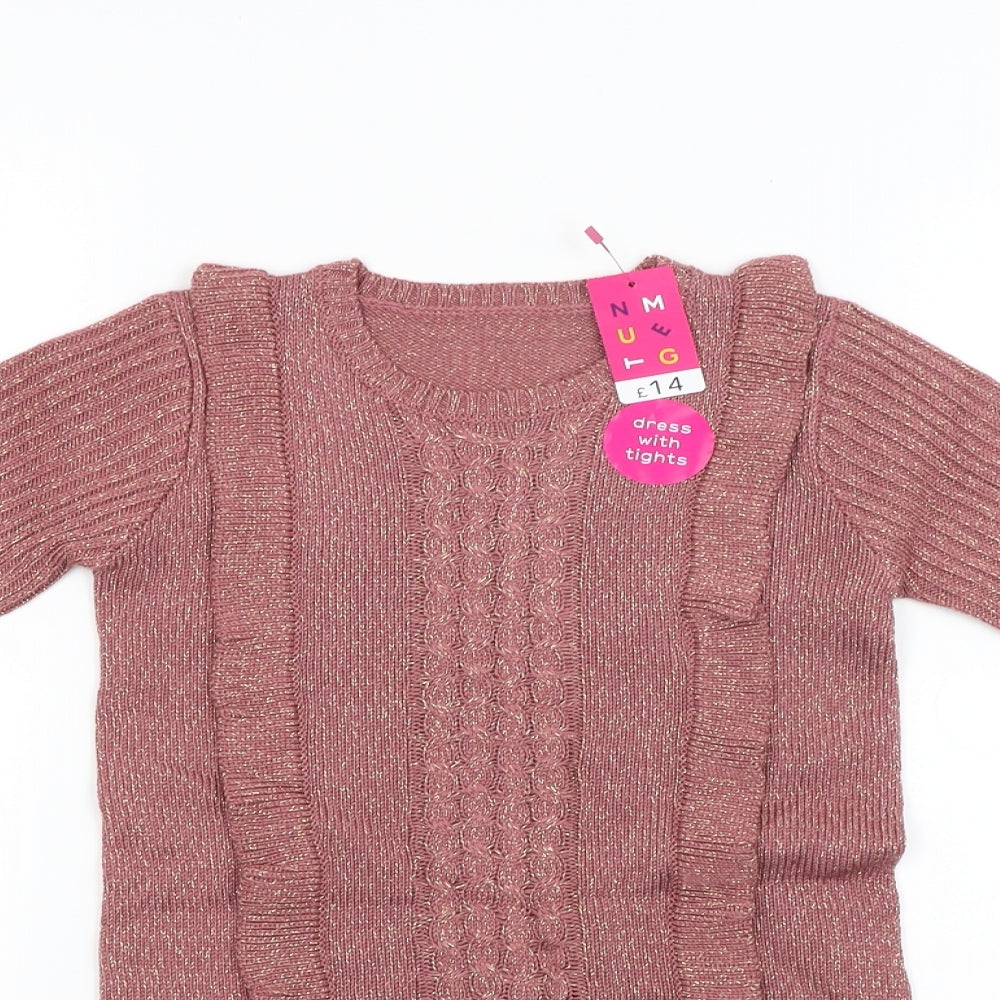 Nutmeg Girls Pink   Pencil Dress  Size 7-8 Years