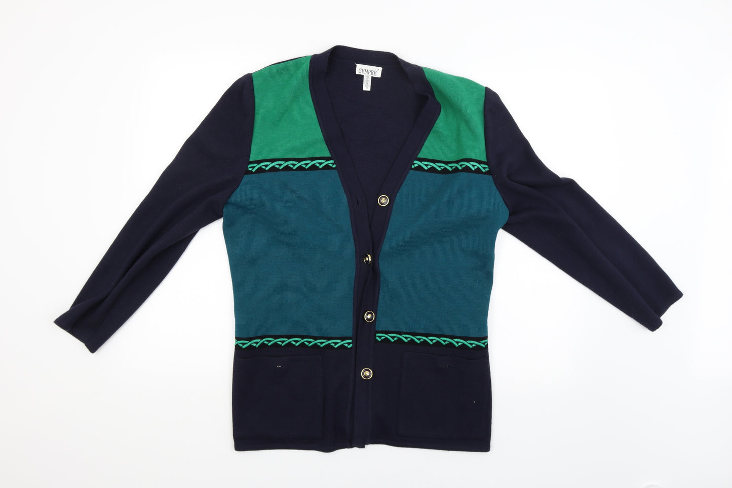 Sempre Womens Green   Cardigan Jumper Size 12