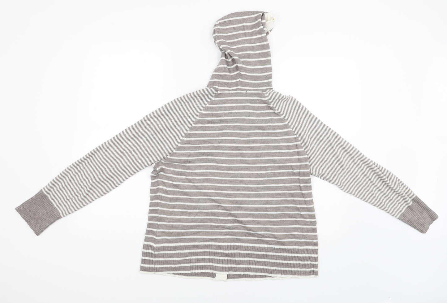George Womens Grey Striped  Cardigan Jumper Size 18