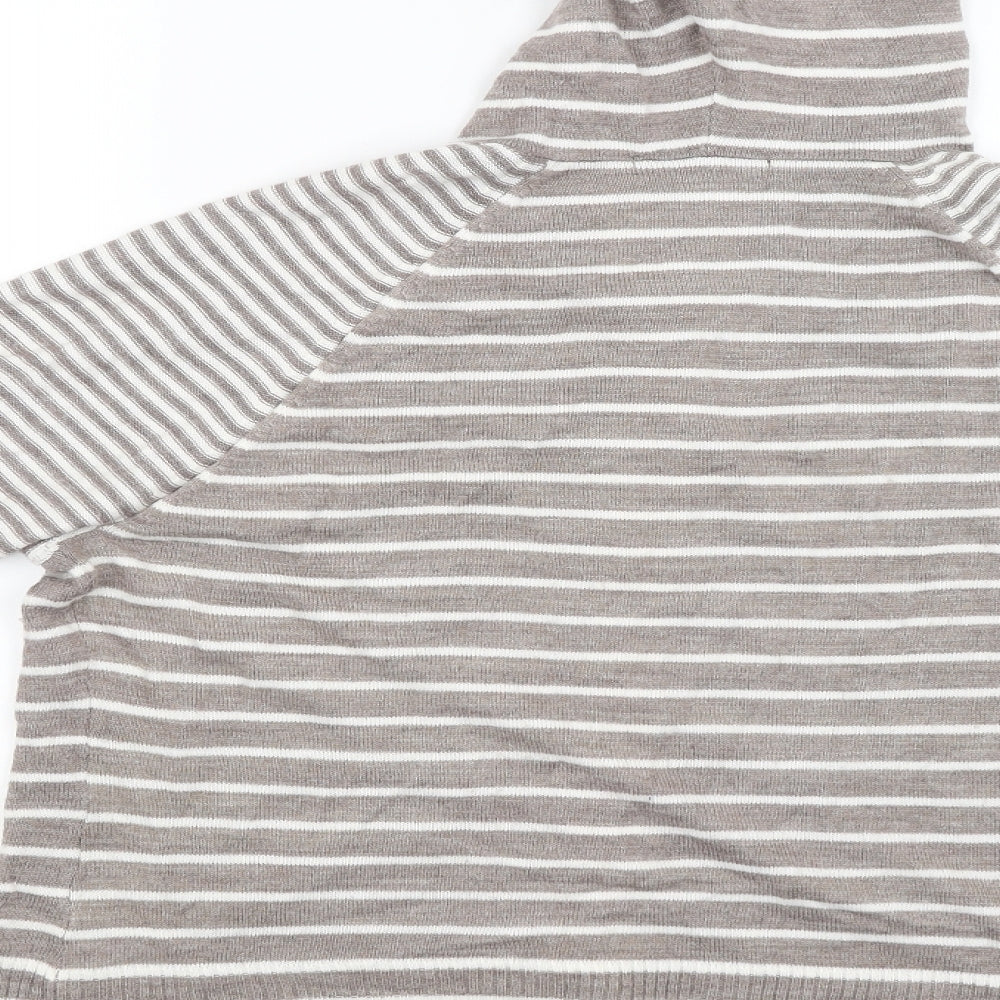 George Womens Grey Striped  Cardigan Jumper Size 18
