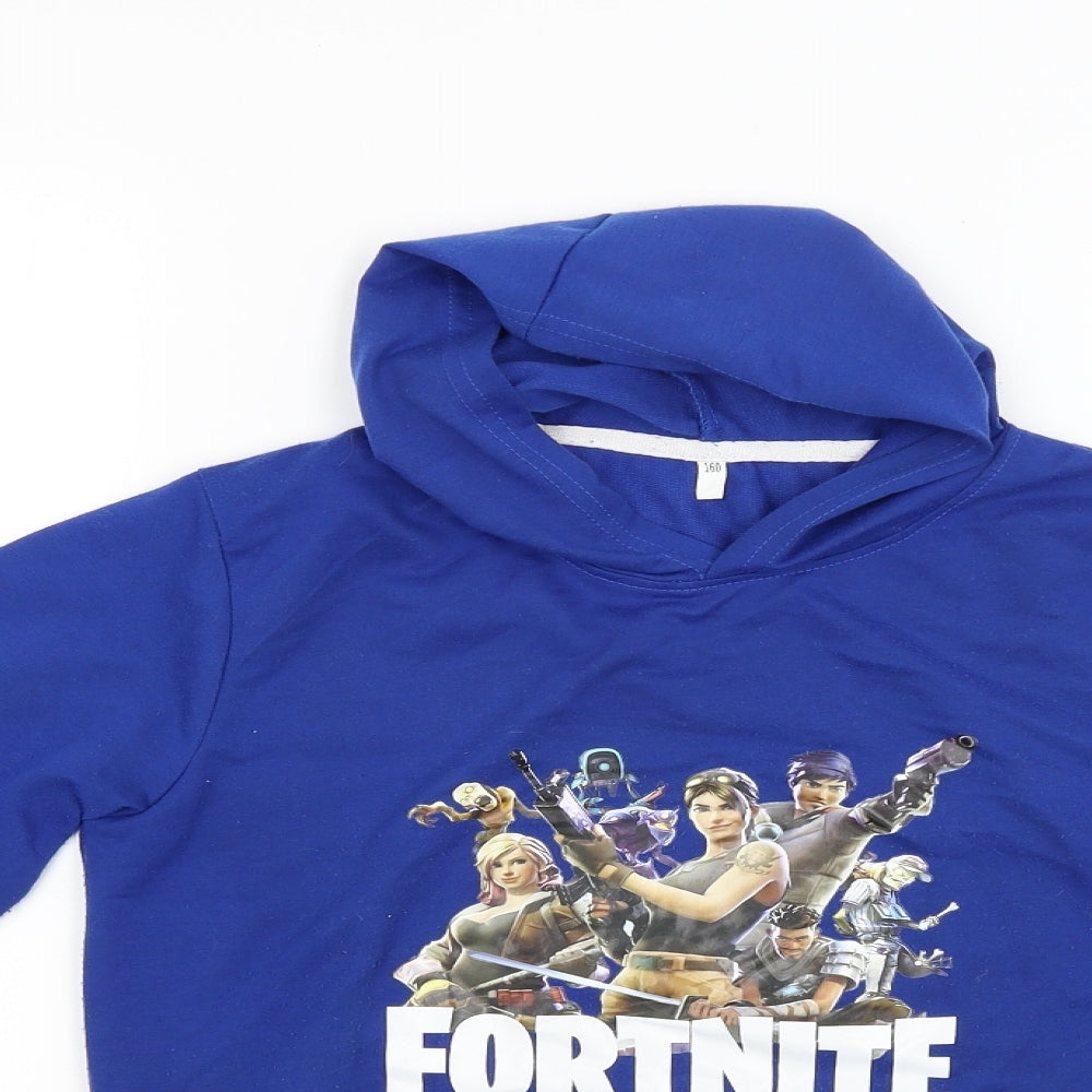 Preworn Boys Blue   Pullover Hoodie Size 13-14 Years