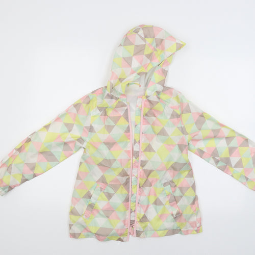 Sweet Millie Girls Multicoloured Argyle/Diamond  Windbreaker Poncho Size 9 Years