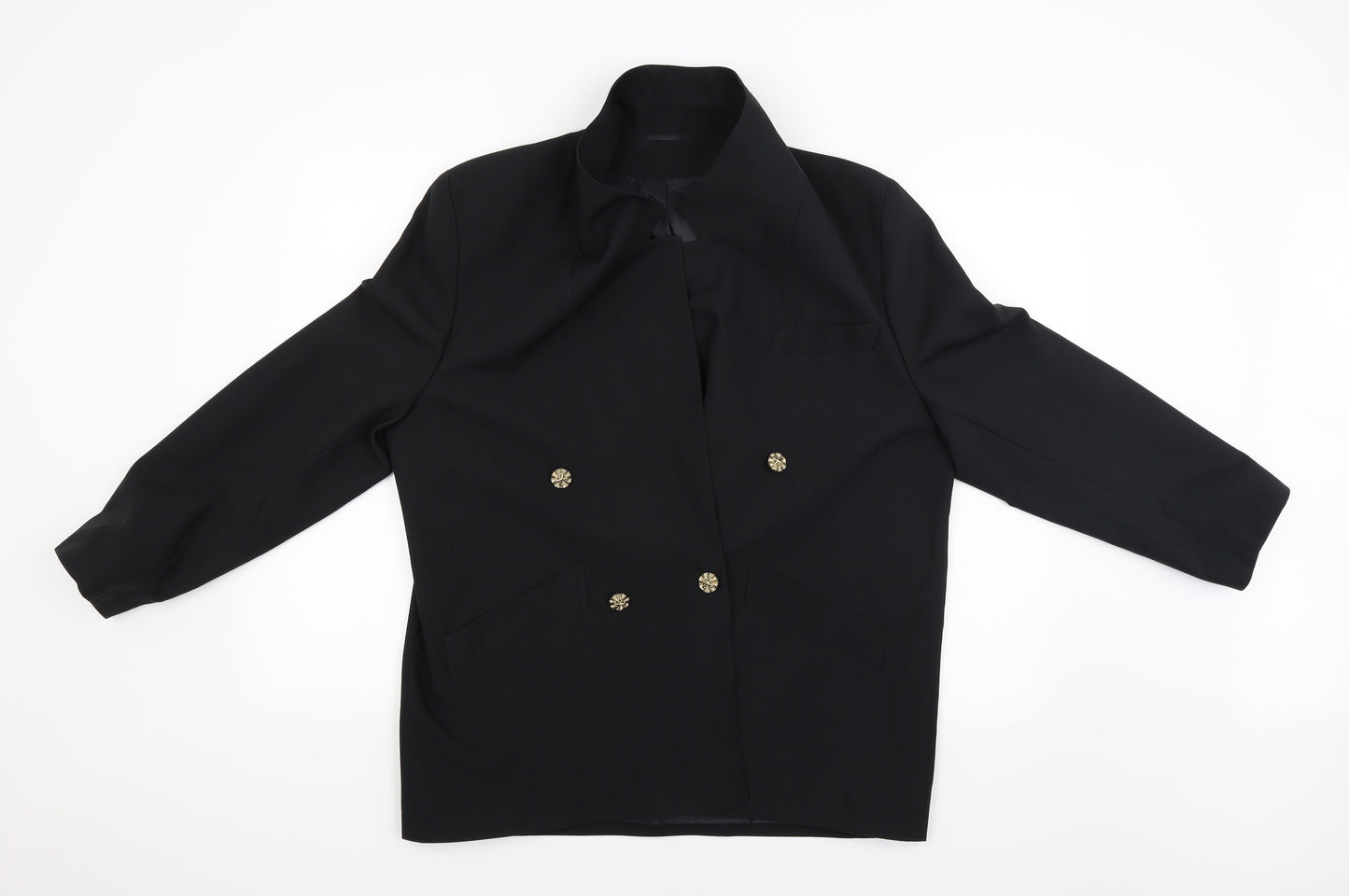 Preworn Womens Black   Jacket Blazer Size 16