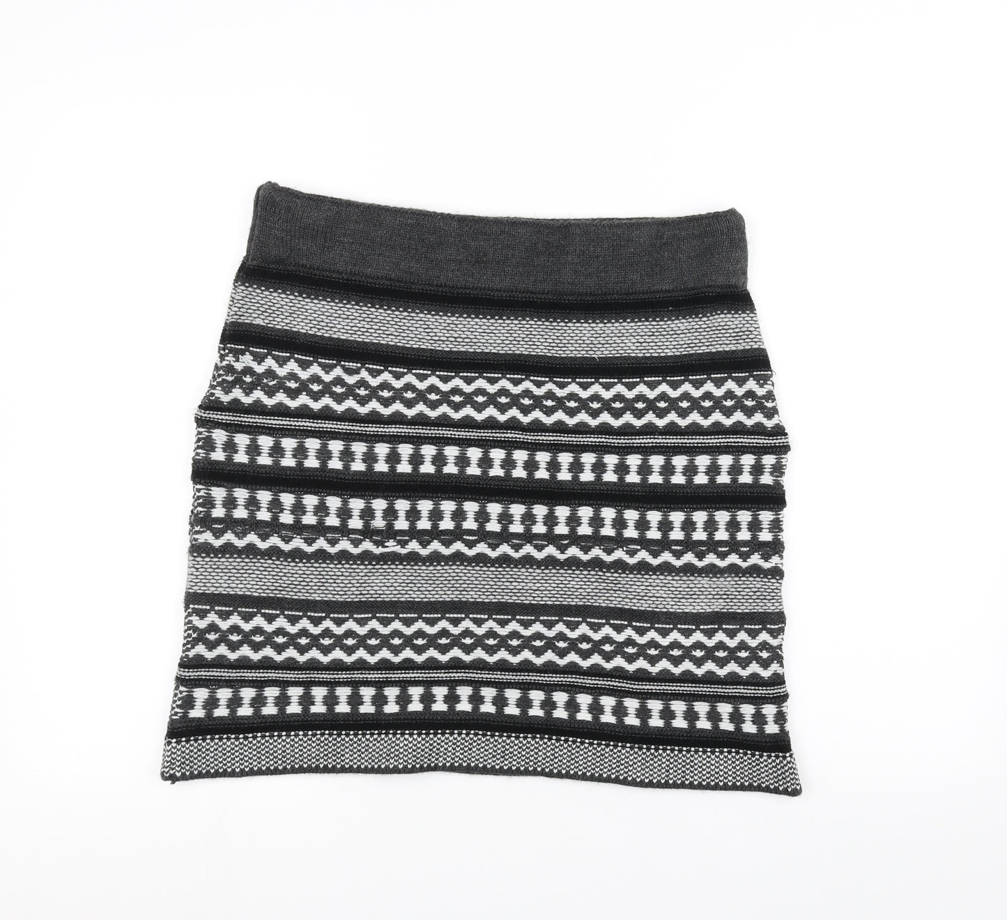 George Womens Black Striped  A-Line Skirt Size 18