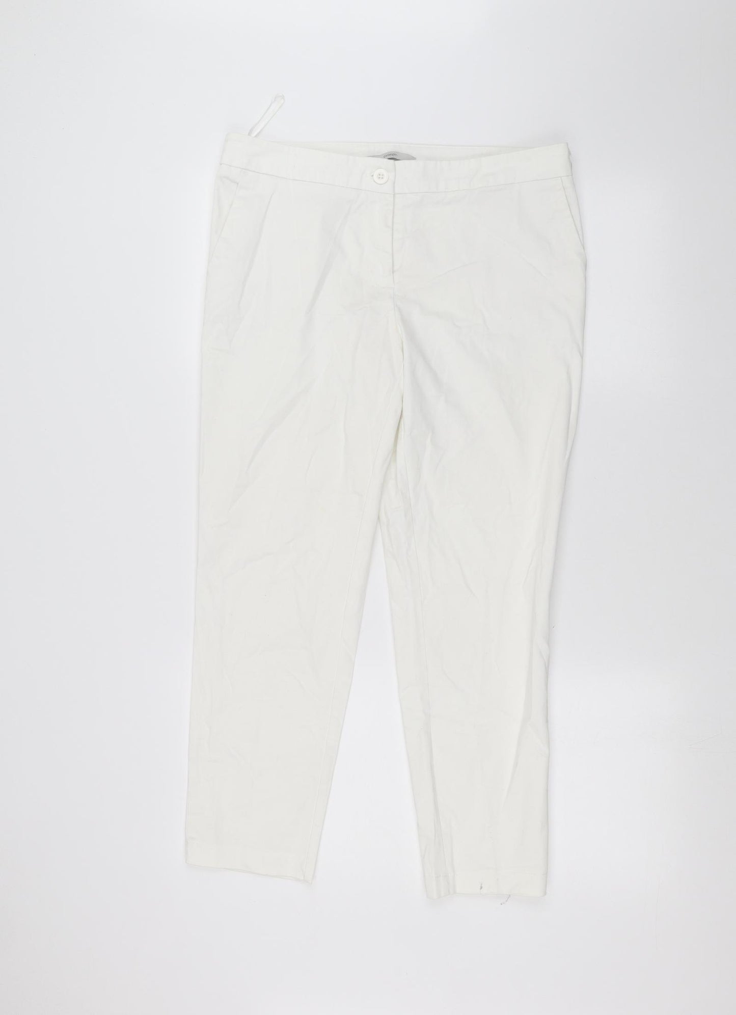 George Womens White   Trousers  Size 12 L24 in