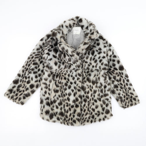 NEXT Girls White Animal Print  Jacket  Size 7 Years