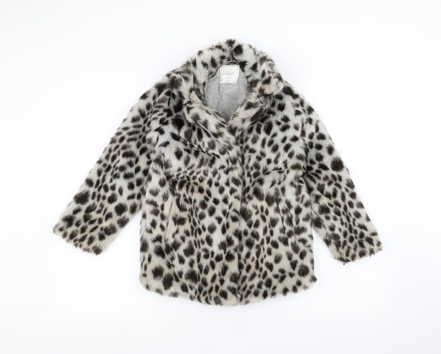 NEXT Girls White Animal Print  Jacket  Size 7 Years
