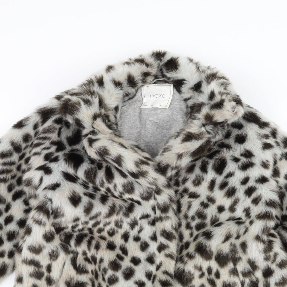 NEXT Girls White Animal Print  Jacket  Size 7 Years