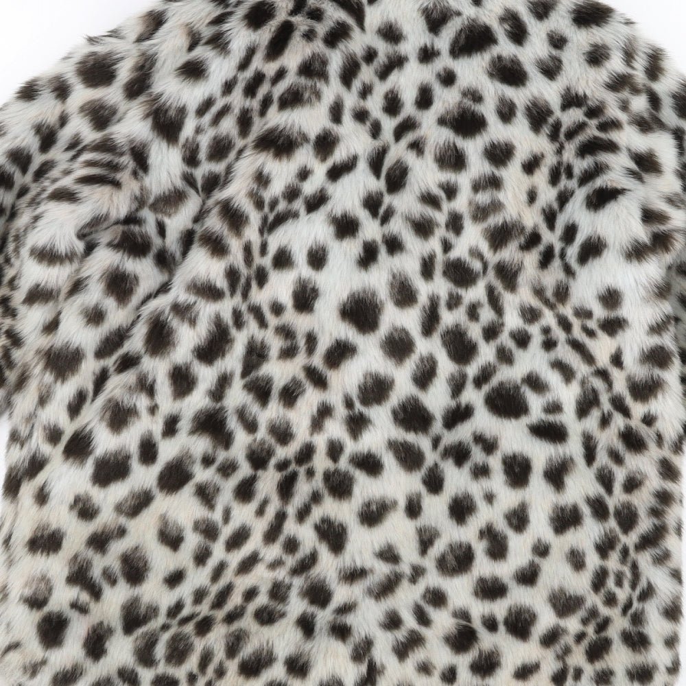NEXT Girls White Animal Print  Jacket  Size 7 Years