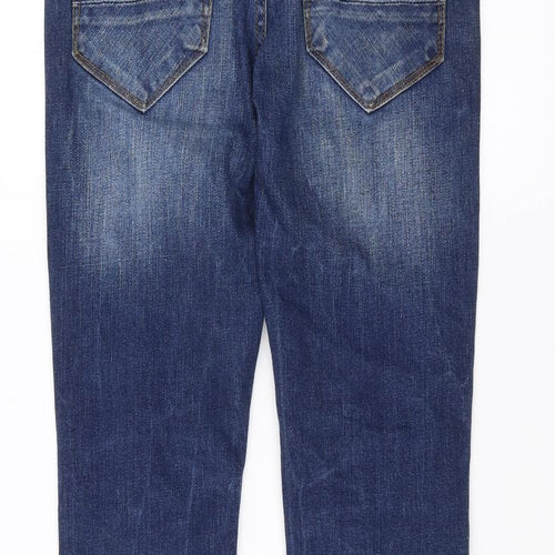 River Island Mens Blue  Denim Straight Jeans Size 30 L30 in