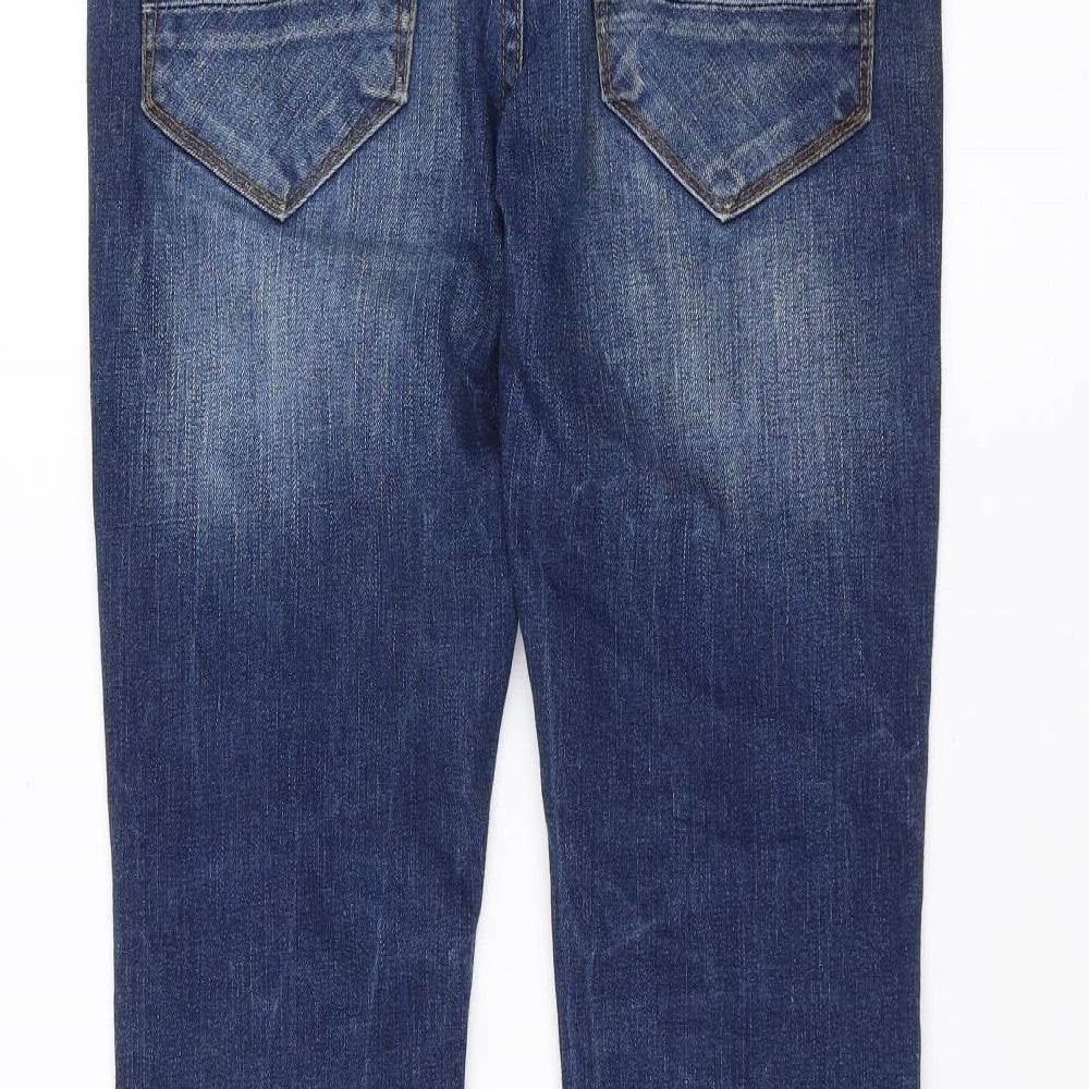 River Island Mens Blue  Denim Straight Jeans Size 30 L30 in