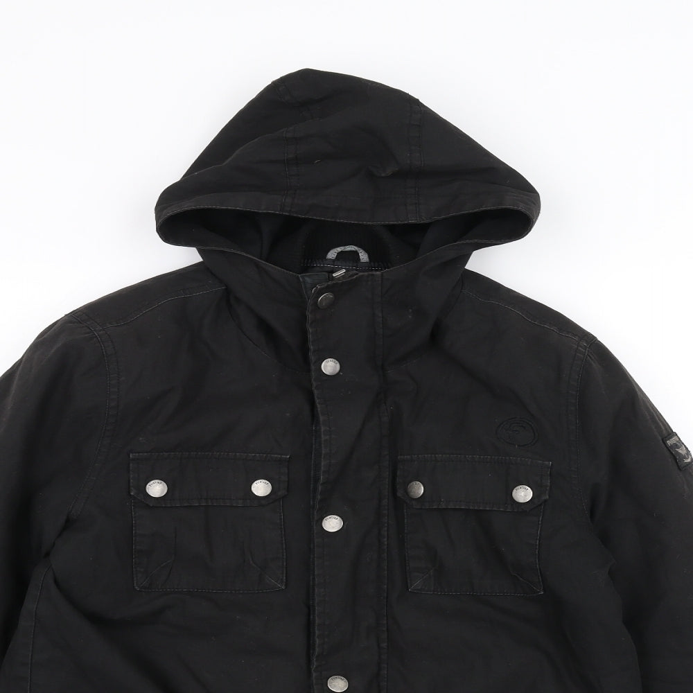 Firetrap Boys Black   Parka Coat Size 11-12 Years