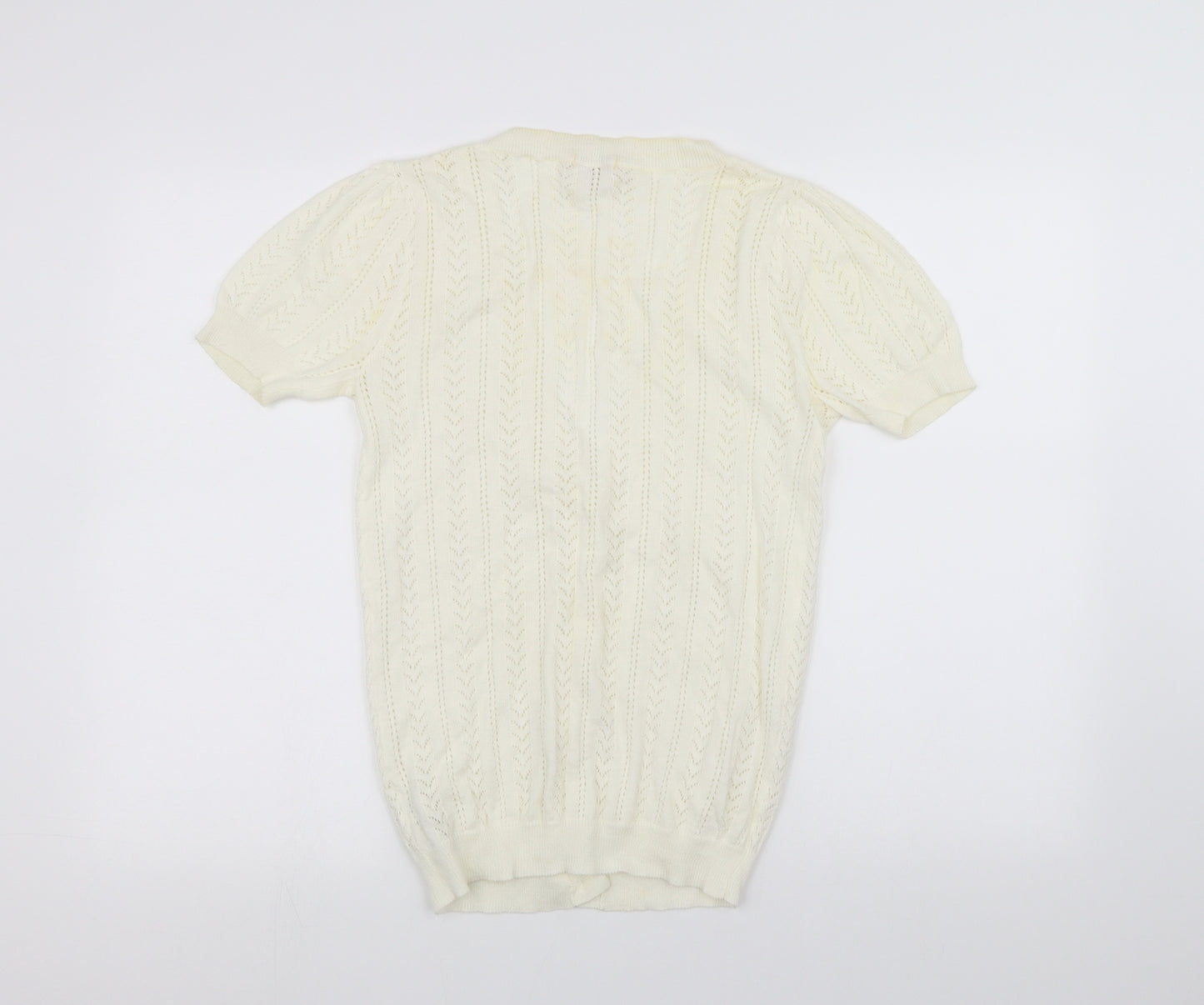 Preworn Womens White   Cardigan Jumper Size M