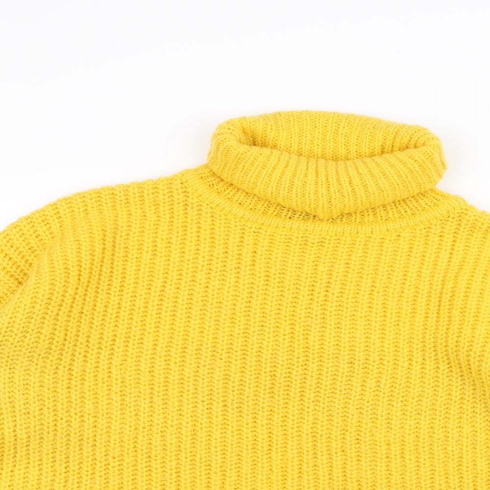F&F Womens Yellow  Knit Pullover Jumper Size 12