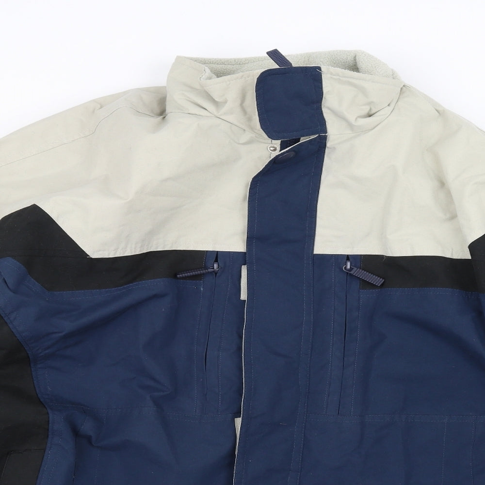 South Bay Mens White   Pea Coat Coat Size L