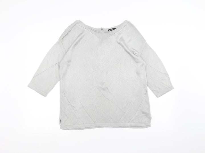 Per Una Womens Grey   Pullover Jumper Size 12