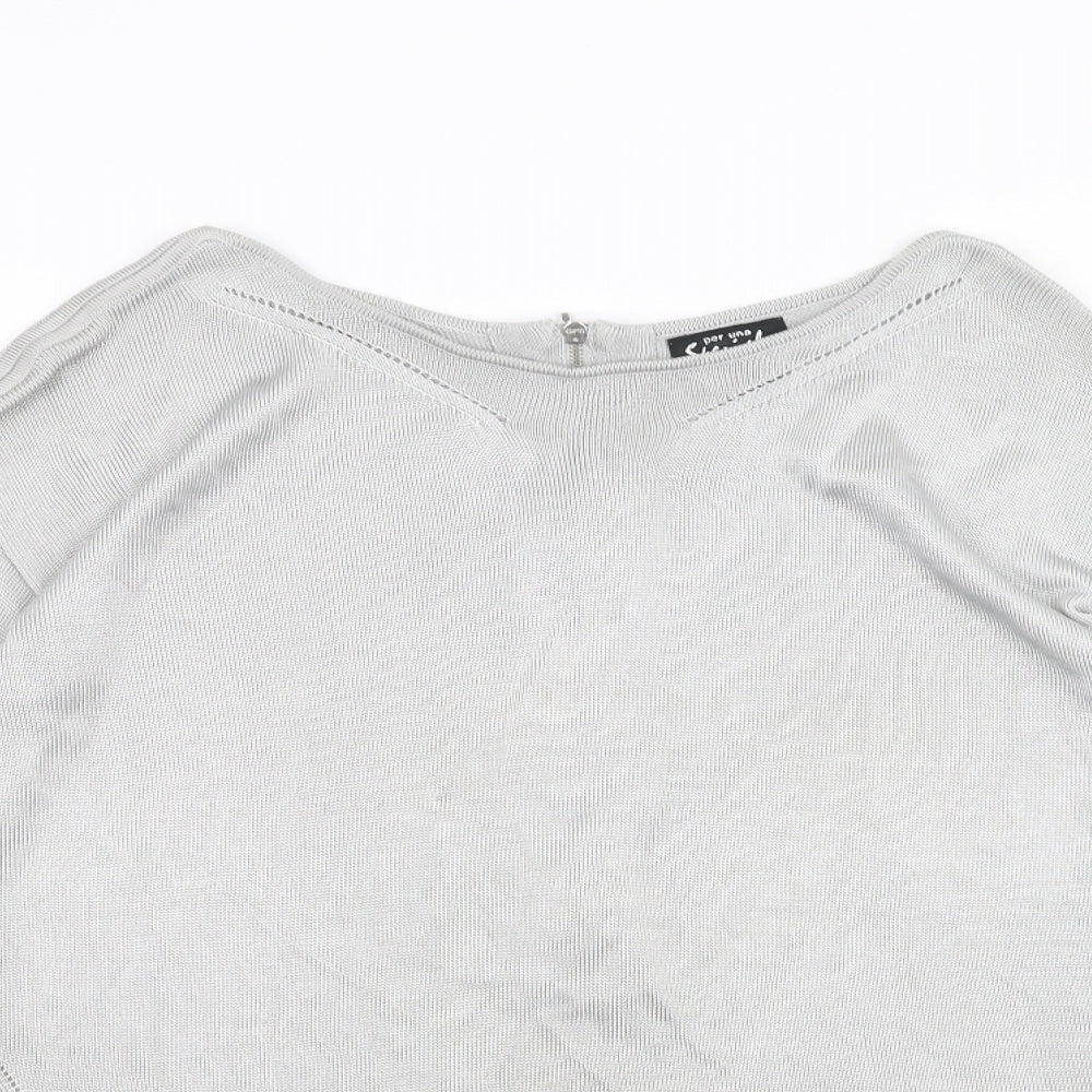 Per Una Womens Grey   Pullover Jumper Size 12
