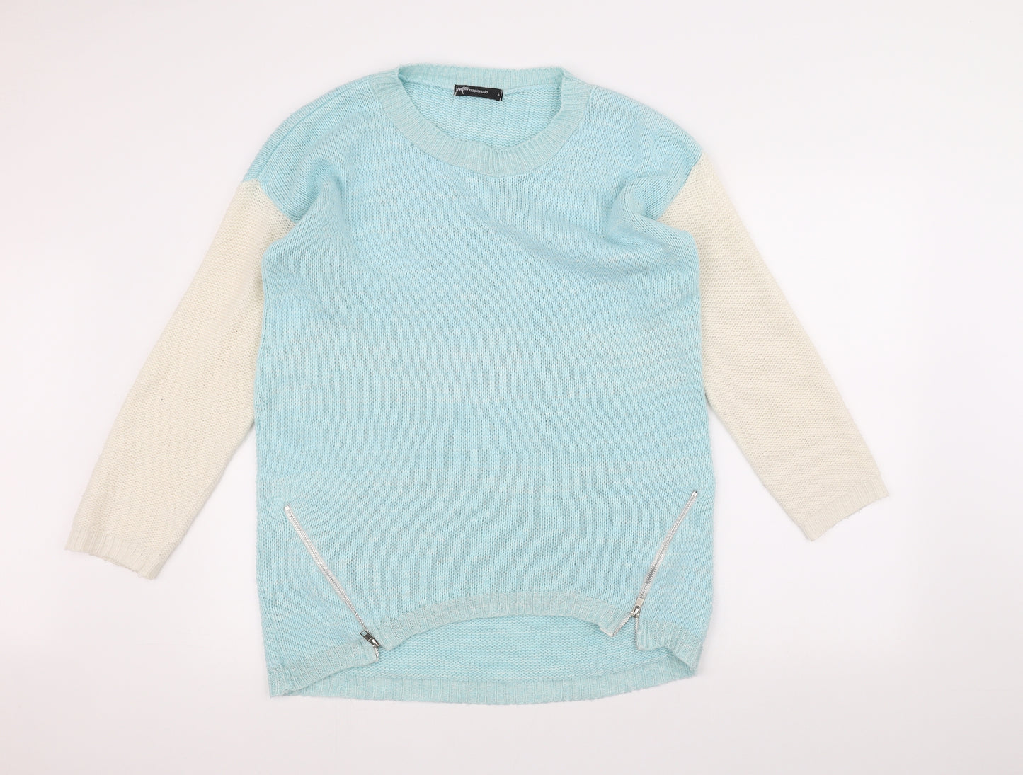 Internacionale Womens Blue  Knit Pullover Jumper Size S