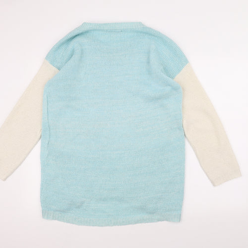Internacionale Womens Blue  Knit Pullover Jumper Size S