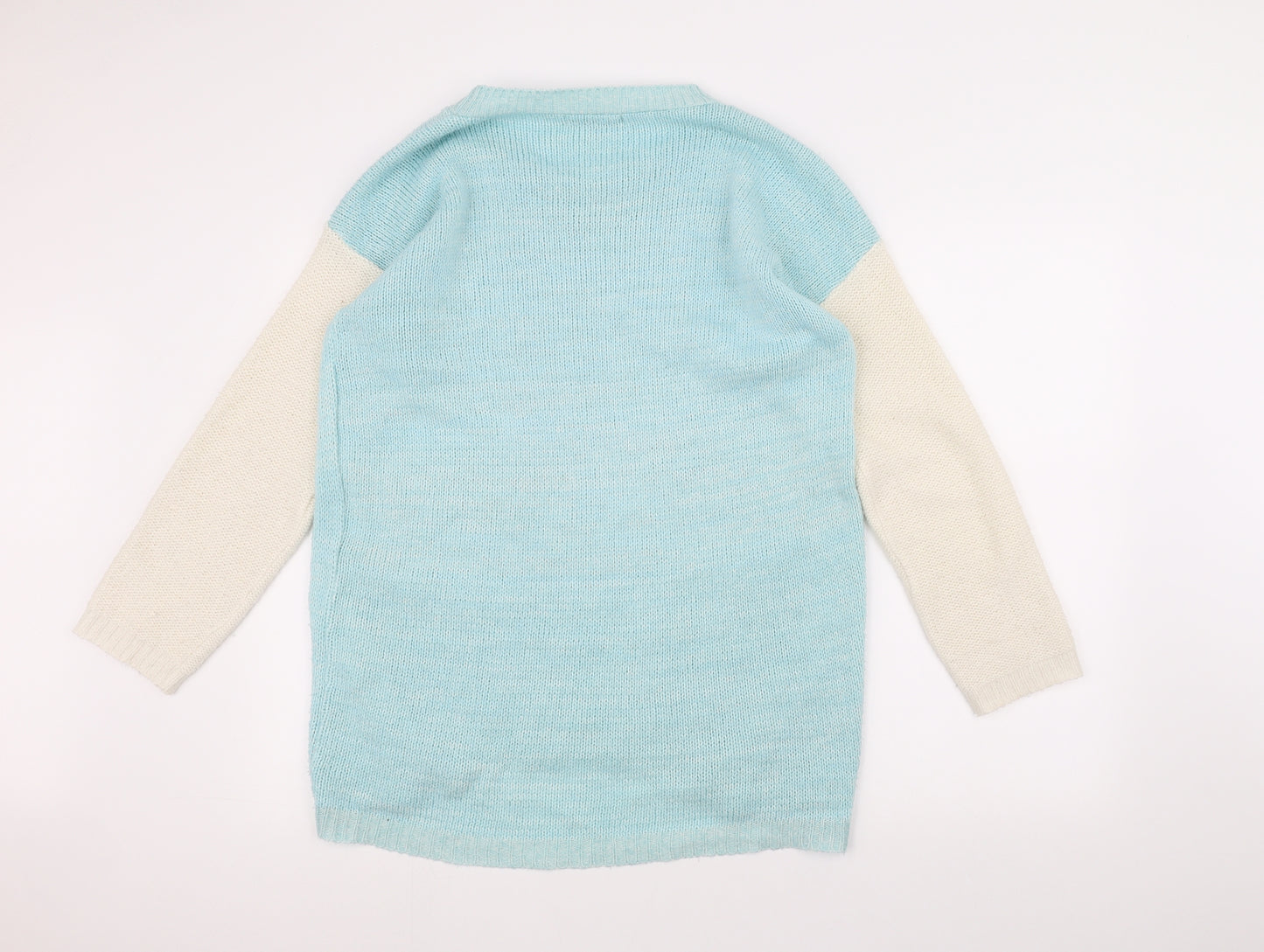 Internacionale Womens Blue  Knit Pullover Jumper Size S