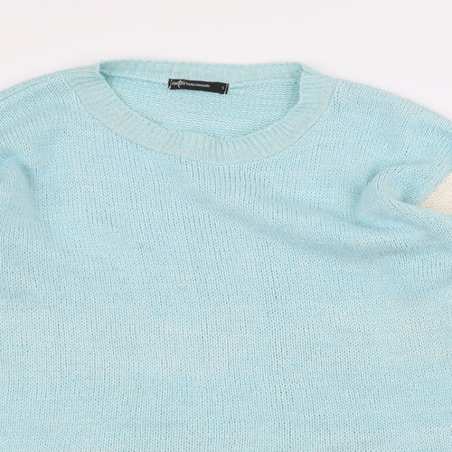 Internacionale Womens Blue  Knit Pullover Jumper Size S