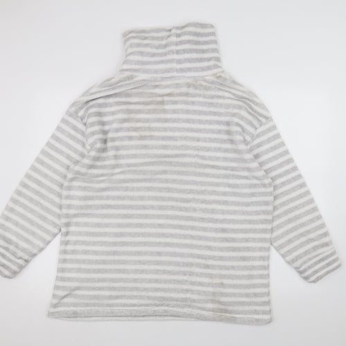 Nutmeg Womens White Striped  Pullover Jumper Size 14
