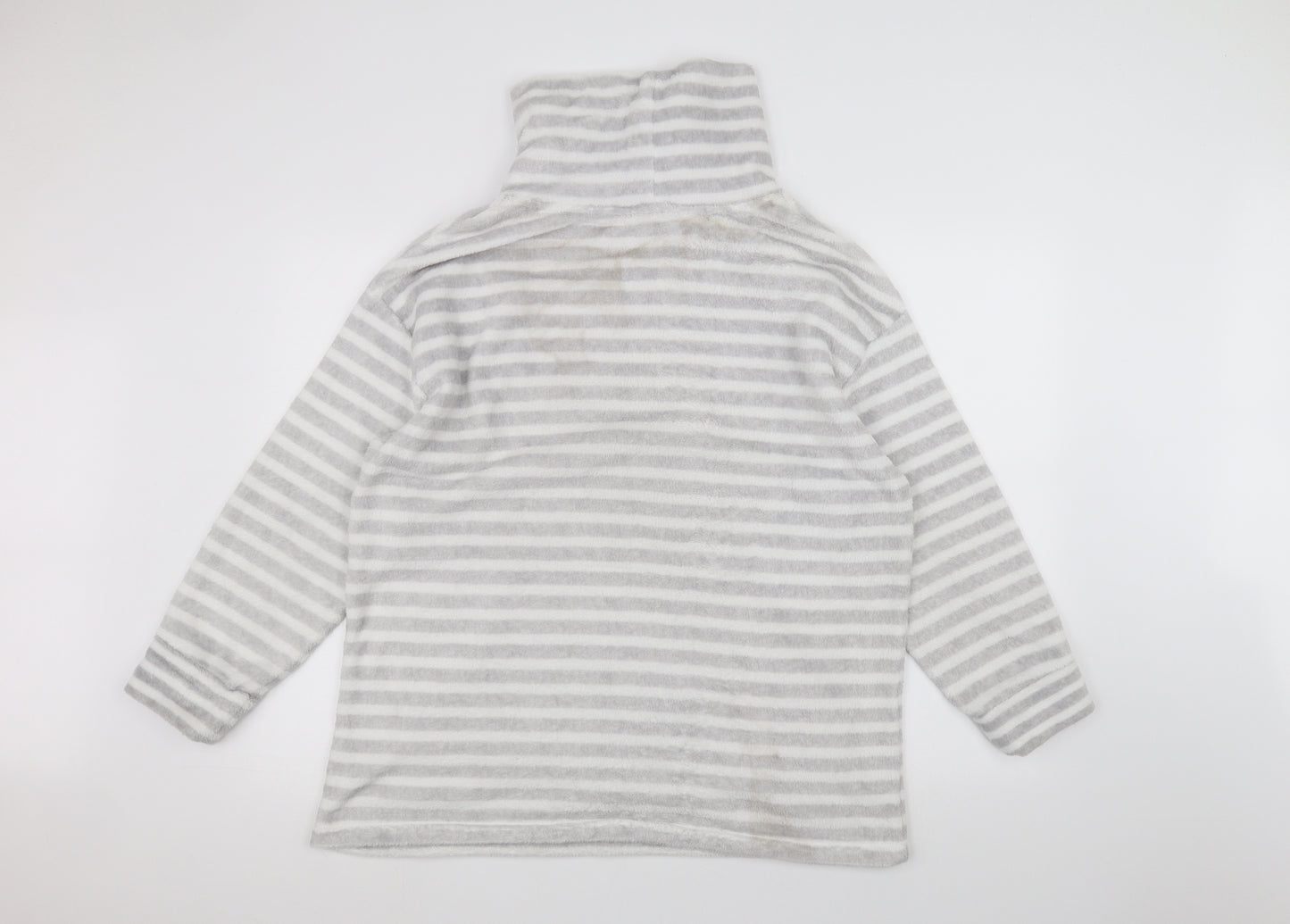 Nutmeg Womens White Striped  Pullover Jumper Size 14
