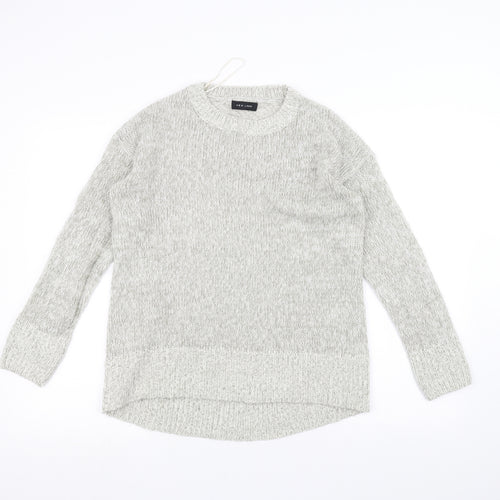 New Look Womens White  Knit Pullover Jumper Size S