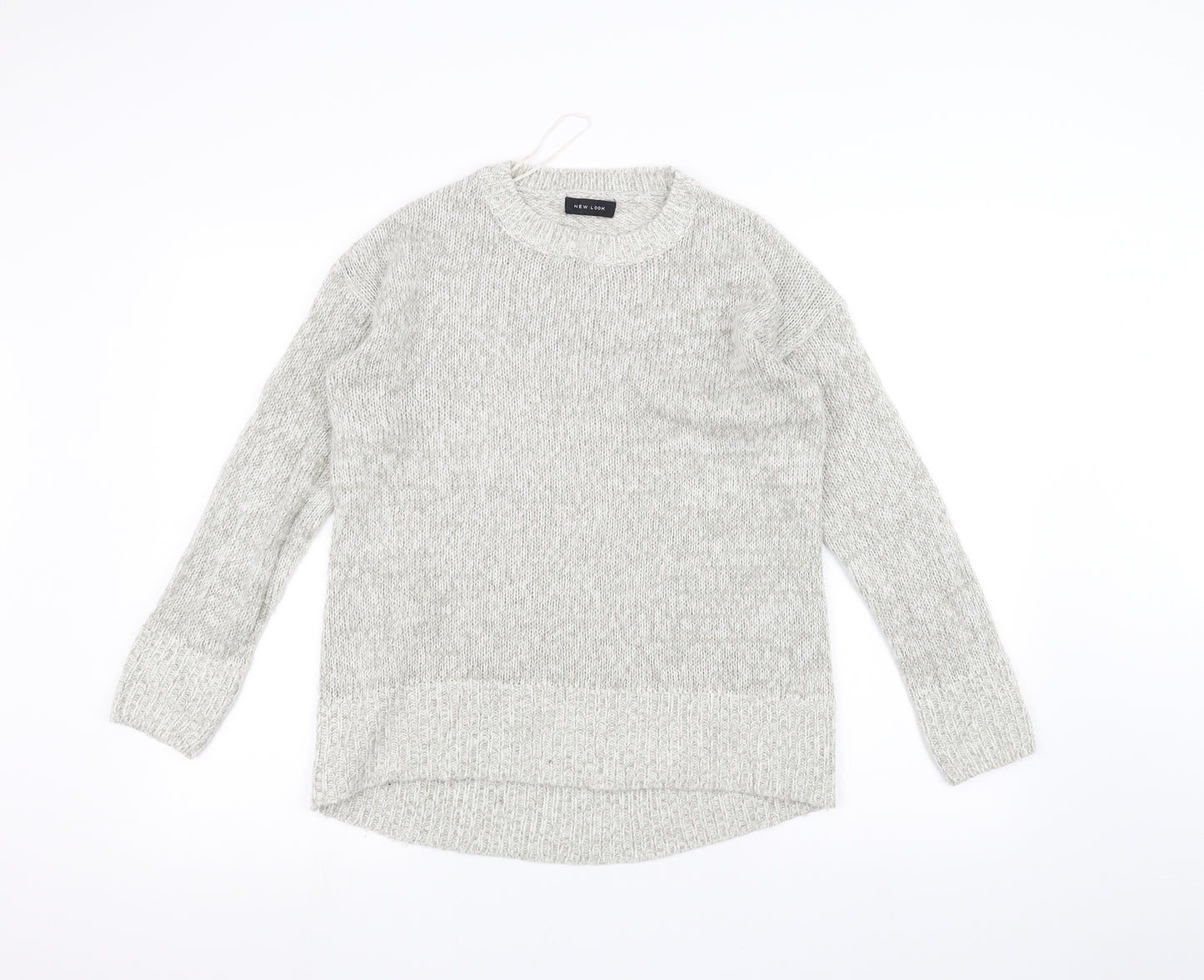 New Look Womens White  Knit Pullover Jumper Size S