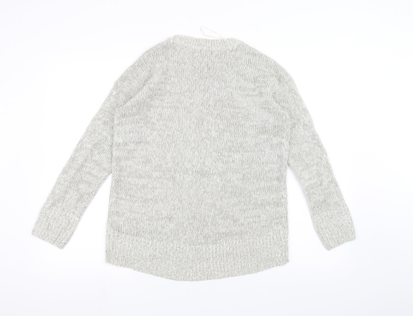 New Look Womens White  Knit Pullover Jumper Size S