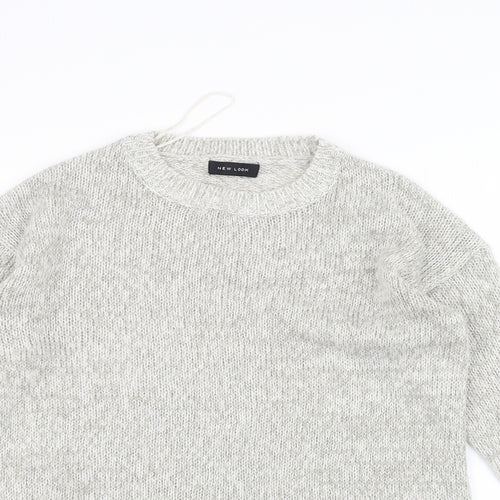 New Look Womens White  Knit Pullover Jumper Size S