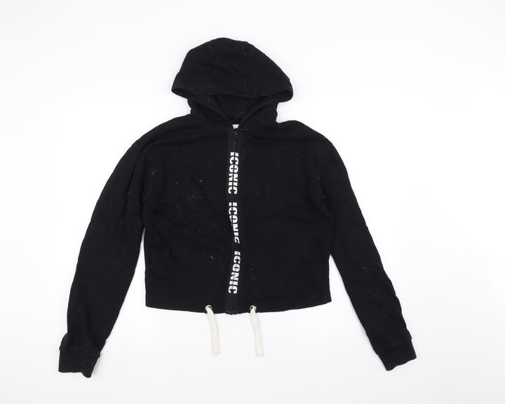 E-vie Girls Black   Full Zip Hoodie Size 13-14 Years