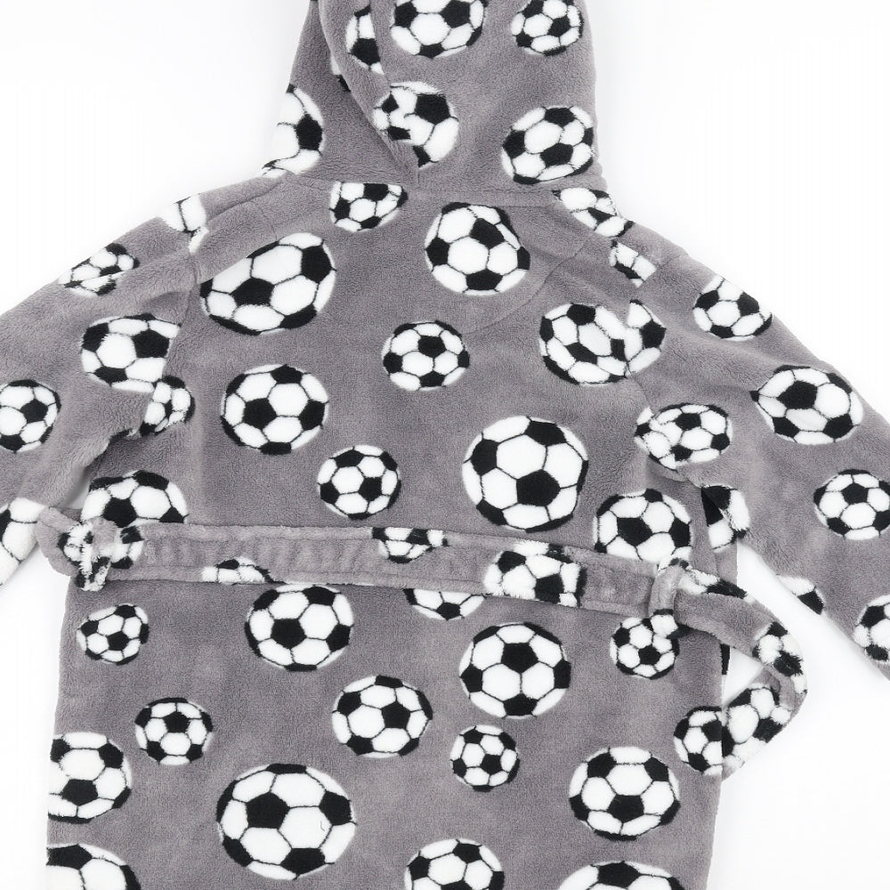 Blue Zoo Girls Grey Solid  Top Robe Size 2-3 Years  - Football