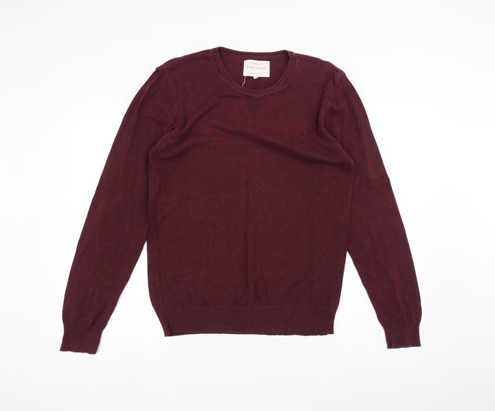 River Island Mens Red Pullover Jumper Size S