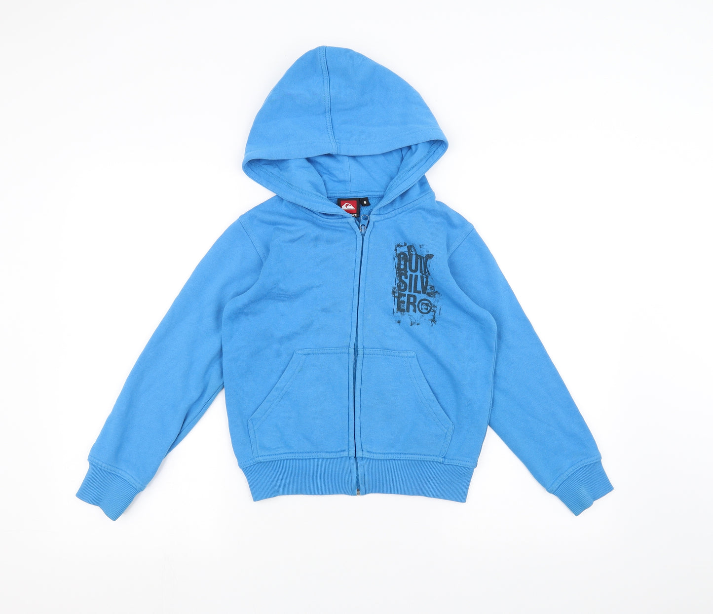 Quick Silver Boys Blue   Full Zip Hoodie Size 8 Years