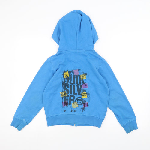 Quick Silver Boys Blue   Full Zip Hoodie Size 8 Years