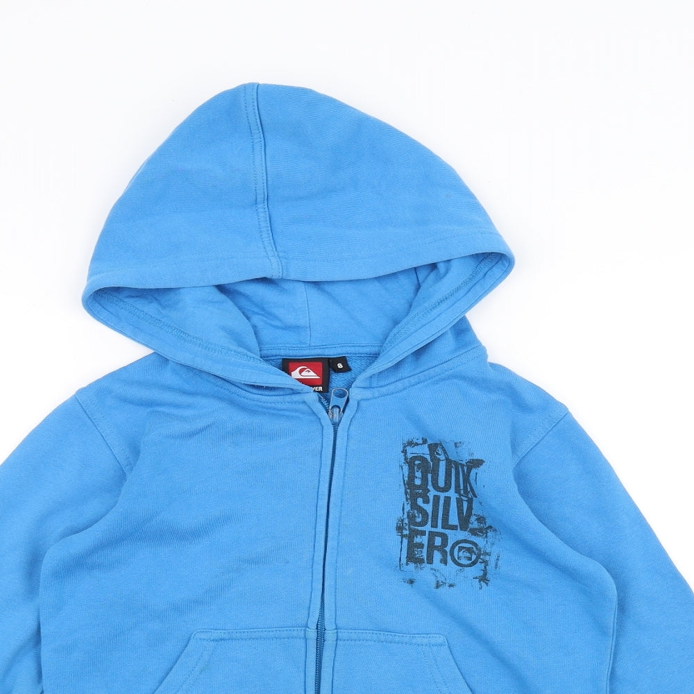 Quick Silver Boys Blue   Full Zip Hoodie Size 8 Years