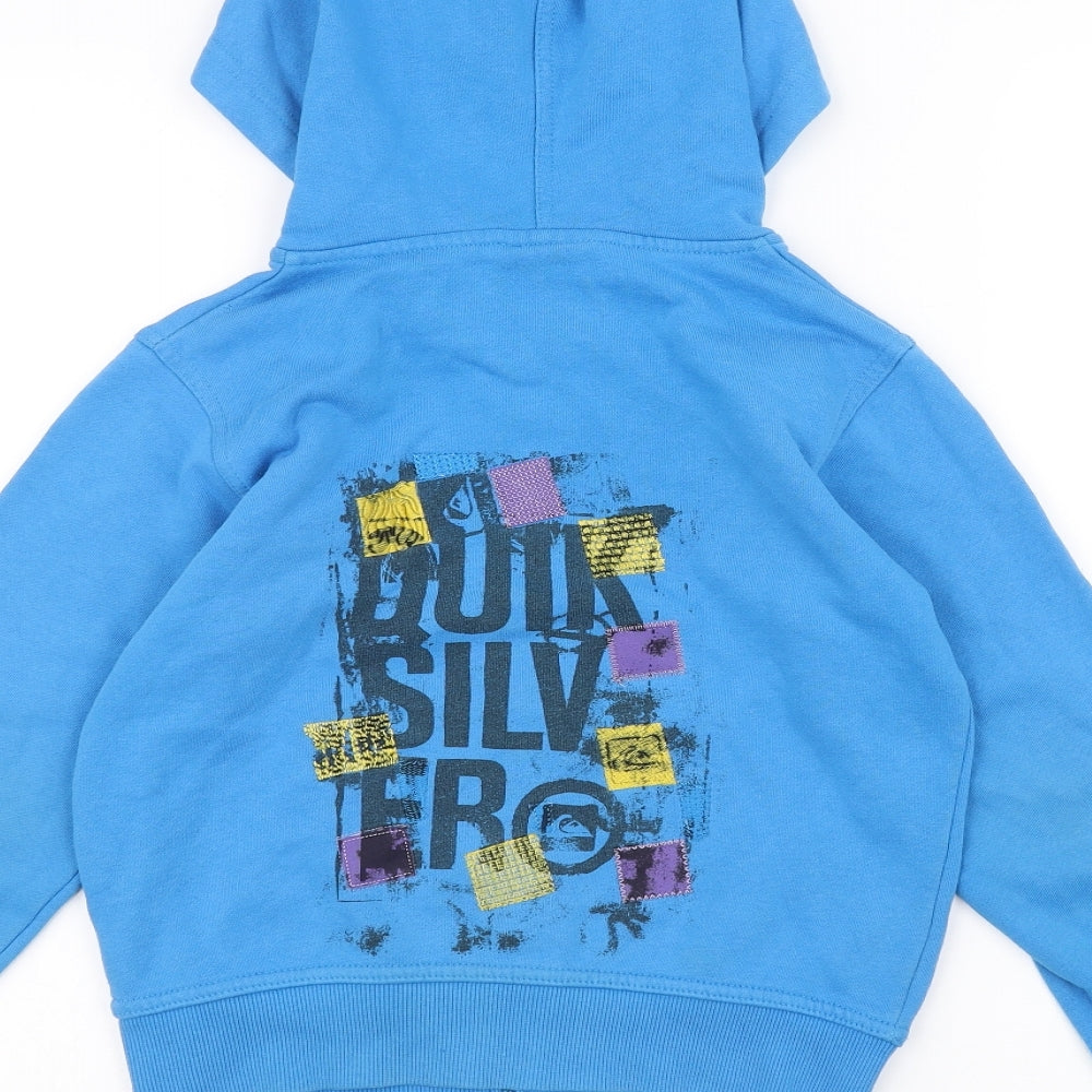 Quick Silver Boys Blue   Full Zip Hoodie Size 8 Years