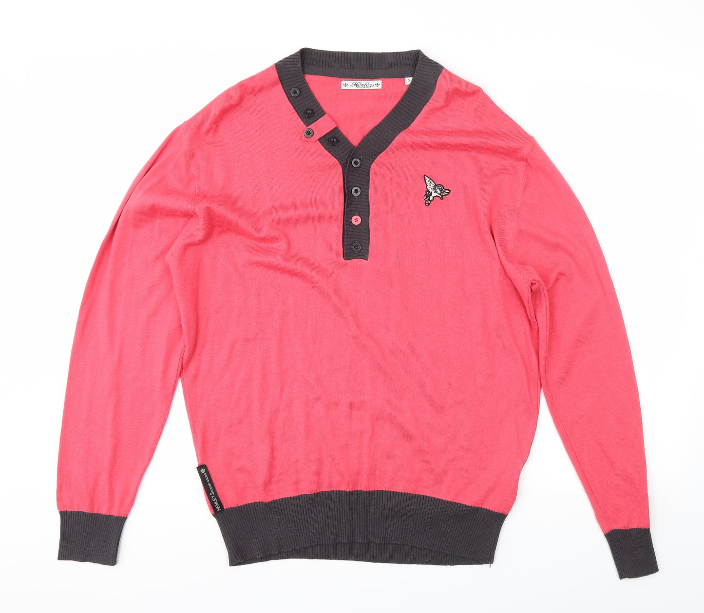 Henleys Mens Red   Henley Jumper Size XL