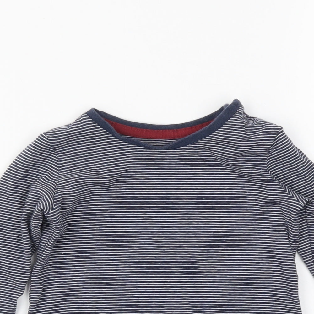George Baby Black Striped  Basic T-Shirt Size 12-18 Months