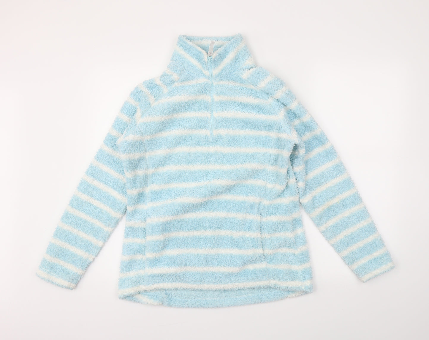 Peter Storm Womens Blue Striped  Henley Jumper Size 10