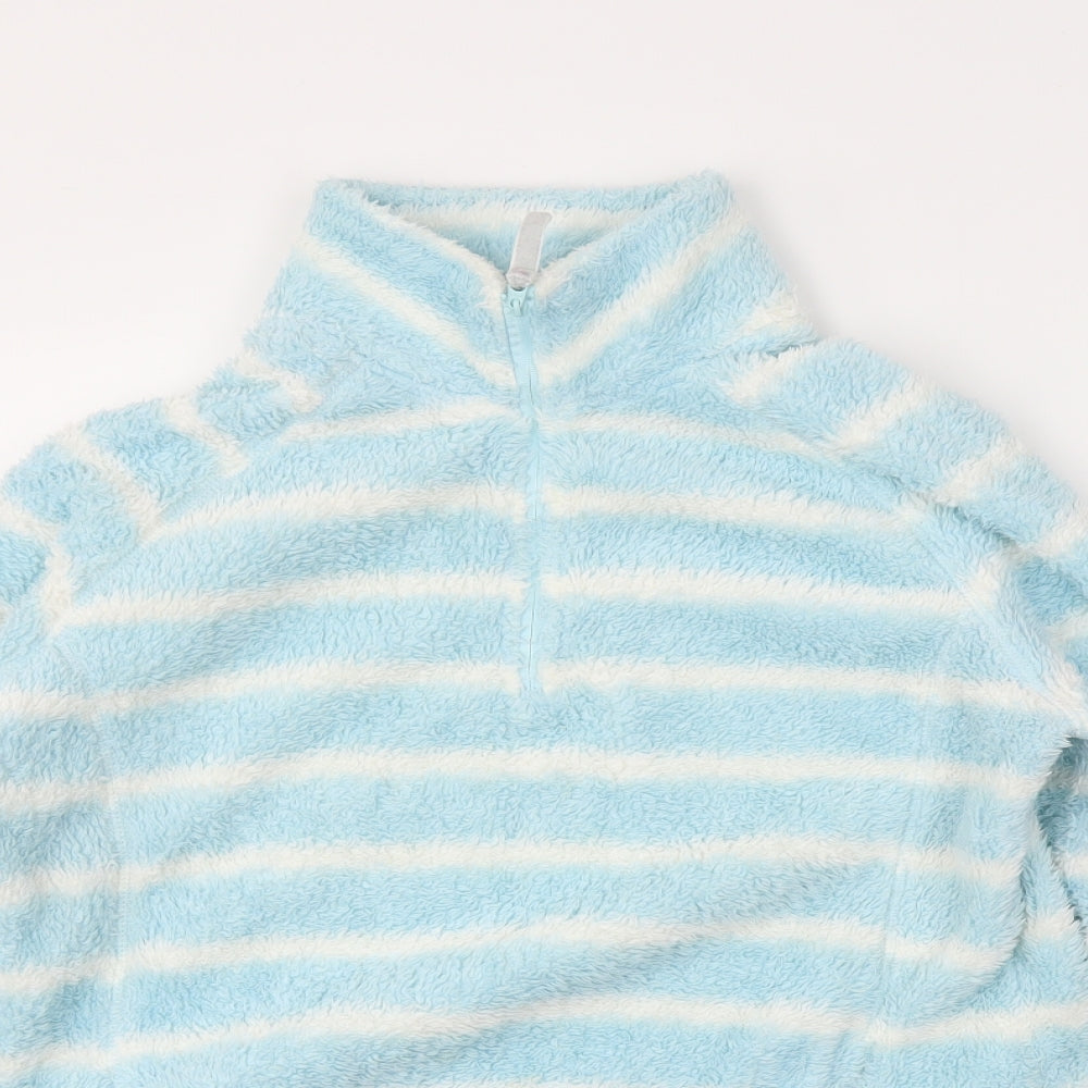 Peter Storm Womens Blue Striped  Henley Jumper Size 10