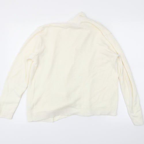 gilmpse Womens Ivory   Wrap Jumper Size M